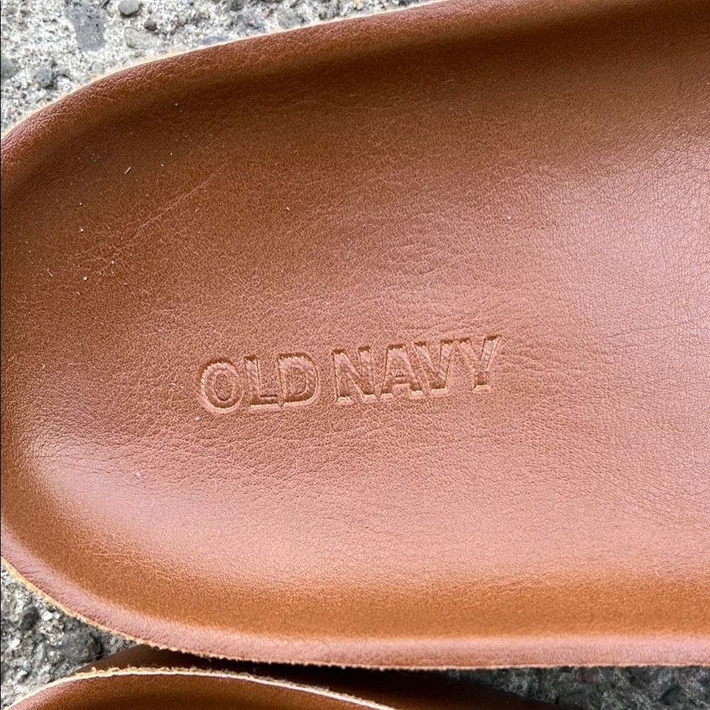 Old Navy Tan Slide Sandals - Picture 2 of 4